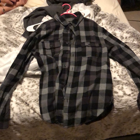 black and grey pattern flannel. men’s XS - Picture 1 of 1